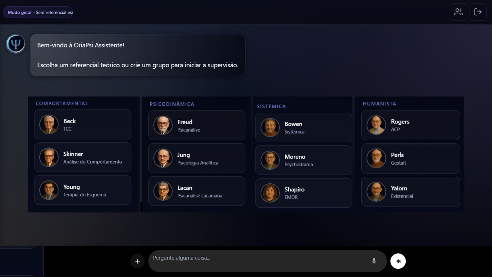 Screenshot do Chat OriaPsi